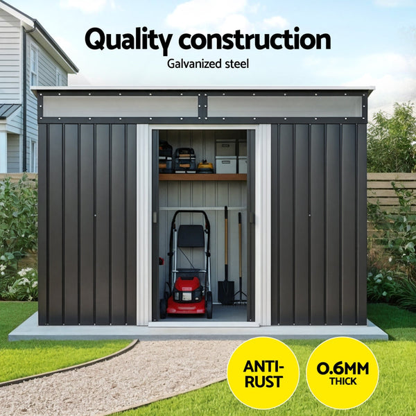 Giantz Garden Shed Outdoor Storage 2.60X1.95M Tool Sheds Workshop House Shelter Storage Units