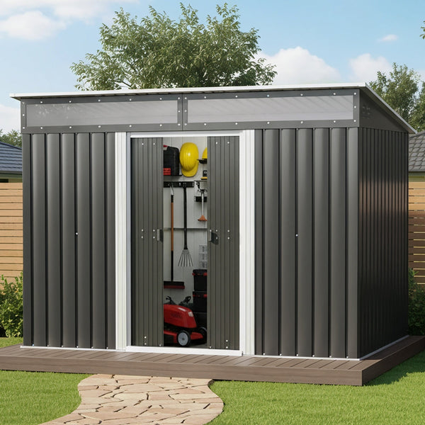 Giantz Garden Shed Outdoor Storage 2.60X1.95M Tool Sheds Workshop House Shelter Storage Units