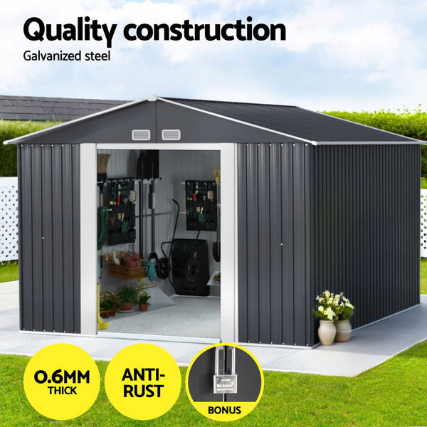 Giantz Garden Shed 3X3m Outdoor Storage Tool Workshop House Shelter Storage Units