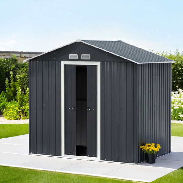Giantz Garden Shed Outdoor Storage 2.15X1.3M Tool Workshop House Shelter Sliding Door Storage Units