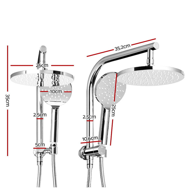 Cefito 9'' Rain Shower Head Set Handheld Round High Pressure Chrome Shower Heads & Combos
