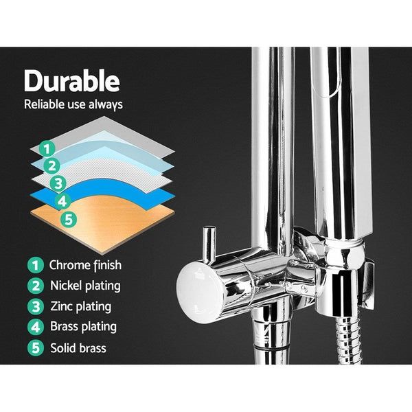 Cefito 9'' Rain Shower Head Set Handheld Round High Pressure Mixer Tap Chrome Shower Heads & Combos