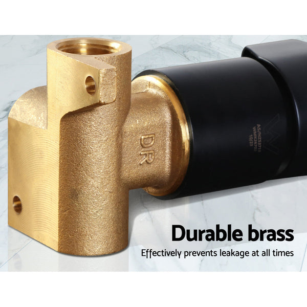 Cefito Shower Mixer Tap Wall Brass Hot Cold Basin Bathroom Black Bath Taps