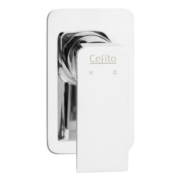 Cefito Shower Mixer Tap Wall Brass Hot Cold Basin Bathroom Chrome Bath Taps