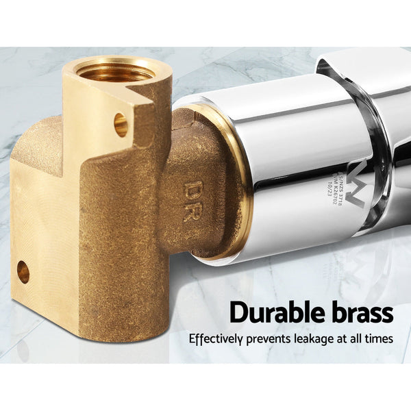 Cefito Shower Mixer Tap Wall Brass Hot Cold Basin Bathroom Chrome Bath Taps