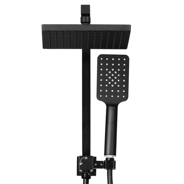 Cefito 8'' Rain Shower Head Set Handheld Square High Pressure Black Shower Heads & Combos