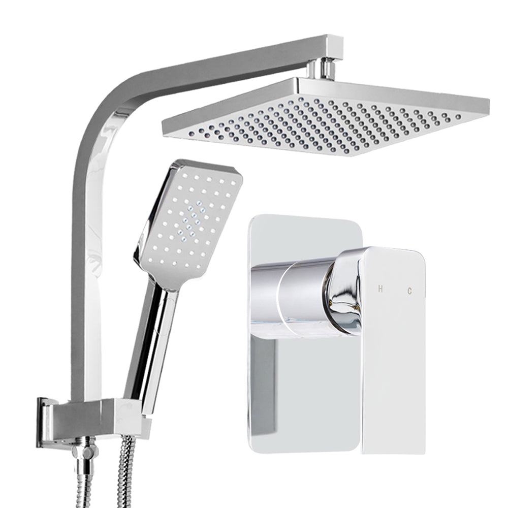 Cefito 8'' Rain Shower Head Set Handheld Square High Pressure Mixer Tap Chrome Shower Heads & Combos