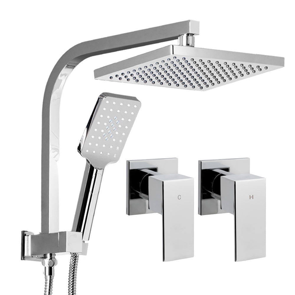Cefito 8'' Rain Shower Head Set Handheld Square High Pressure Wins Tap�Chrome Shower Heads & Combos