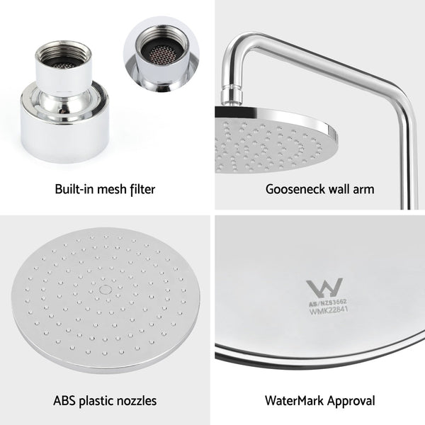 9'' Rain Shower Head Overhead High Pressure Swivel Chrome Shower Heads & Combos