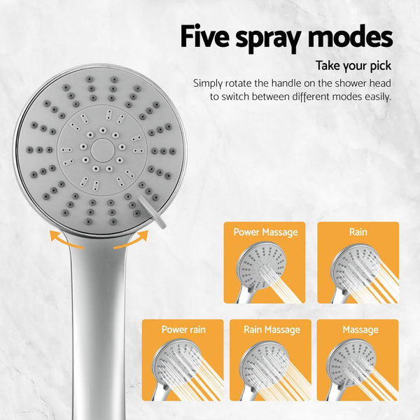 Handheld Shower Head 4.5" High Pressure 5 Modes Poweful Round Chrome Shower Heads & Combos