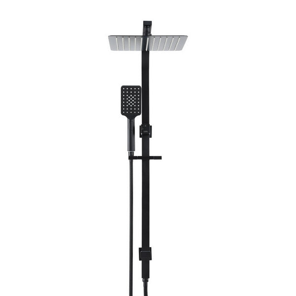 10'' Rain Shower Head Set Handheld Square High Pressure Black Shower Heads & Combos