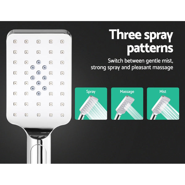 Cefito 10'' Rain Shower Head Set Handheld Square High Pressure Chrome Shower Heads & Combos
