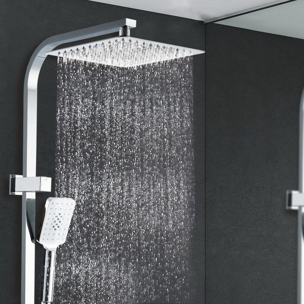 Cefito 10'' Rain Shower Head Set Handheld Square High Pressure Chrome Shower Heads & Combos