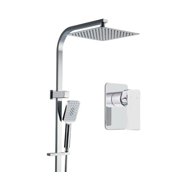 Cefito 10'' Rain Shower Head Set Handheld Square High Pressure Mixer Tap Chrome Shower Heads & Combos
