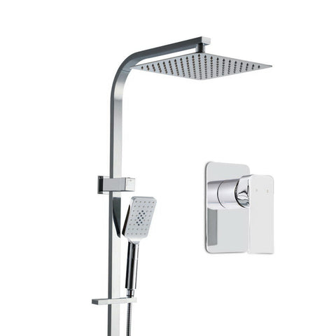 Cefito 10'' Rain Shower Head Set Handheld Square High Pressure Mixer Tap Chrome Shower Heads & Combos