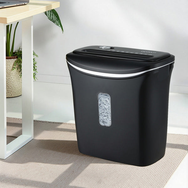 Devanti 12L Cross Cut Shredder 8 Sheet Paper Home Office Credit Card Paper Shredders