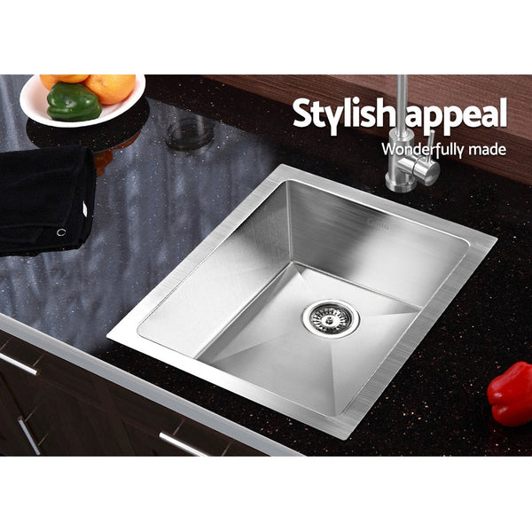 Cefito Kitchen Sink 45X39cm Stainless Steel Basin Single Bowl Silver Kitchen Sinks