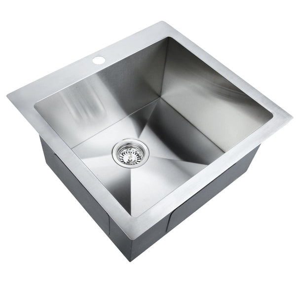 Cefito Kitchen Sink 53X50cm Stainless Steel Basin Single Bowl Silver Kitchen Sinks