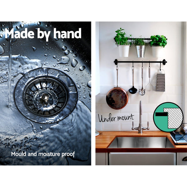 Cefito Kitchen Sink 53X50cm Stainless Steel Basin Single Bowl Silver Kitchen Sinks