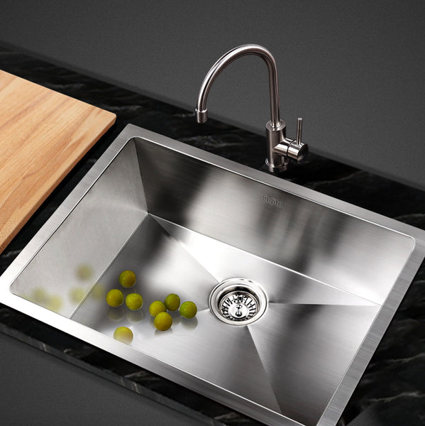 Cefito Kitchen Sink 60X45cm Stainless Steel Basin Single Bowl Silver Kitchen Sinks