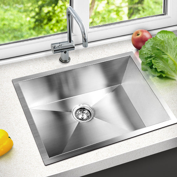 Cefito Kitchen Sink 60X45cm Stainless Steel Basin Single Bowl Silver Kitchen Sinks