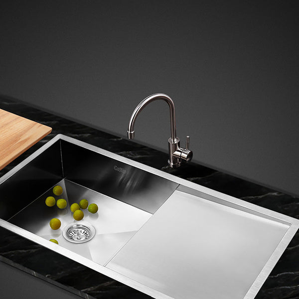 Cefito Kitchen Sink 96X45cm Stainless Steel Basin Single Bowl Silver Kitchen Sinks