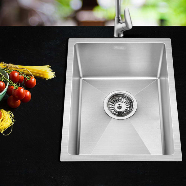 Cefito Kitchen Sink 44X34cm Stainless Steel Nano Basin Single Bowl Silver Kitchen Sinks
