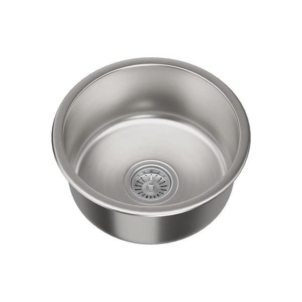 Cefito Kitchen Sink 43Cm Round Stainless Steel Basin Single Bowl Silver Kitchen Sinks