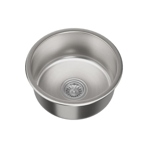Cefito Kitchen Sink 43Cm Round Stainless Steel Basin Single Bowl Silver Kitchen Sinks