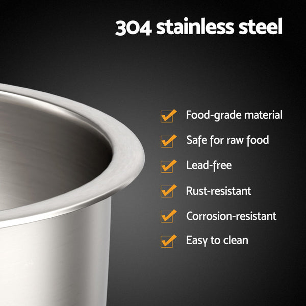 Cefito Kitchen Sink 43Cm Round Stainless Steel Basin Single Bowl Silver Kitchen Sinks