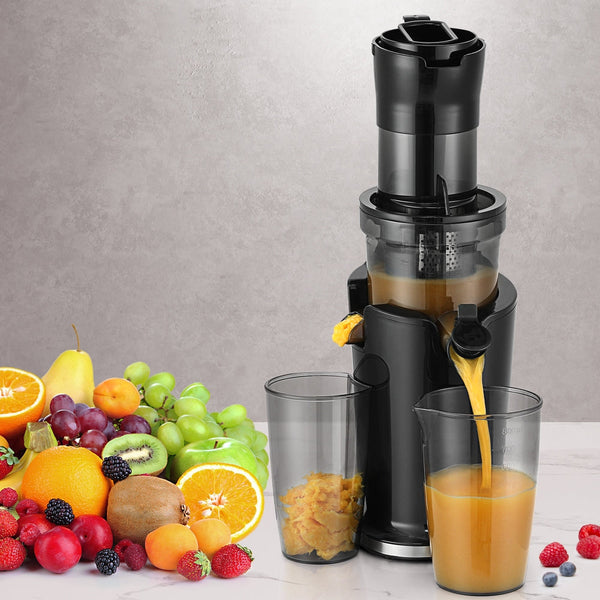 Devanti Slow Juicer Cold Press Fruit Extractor 200W Black Juicers