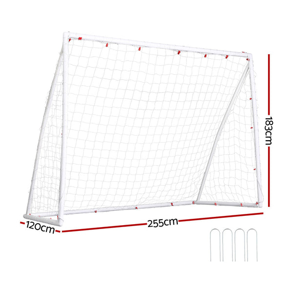 Everfit 8Ft Soccer Football Goal Net Upvc Frame With Pe Mesh Weatherproof Portable Goals For Backyard Training Competitive Play Soccer Goals