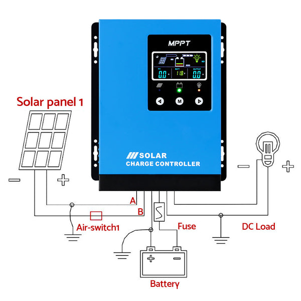 Giantz 60A Mppt Solar Charge Controller Auto 12V/24V/36V/48V Battery Regulator Solar Panels & Kits