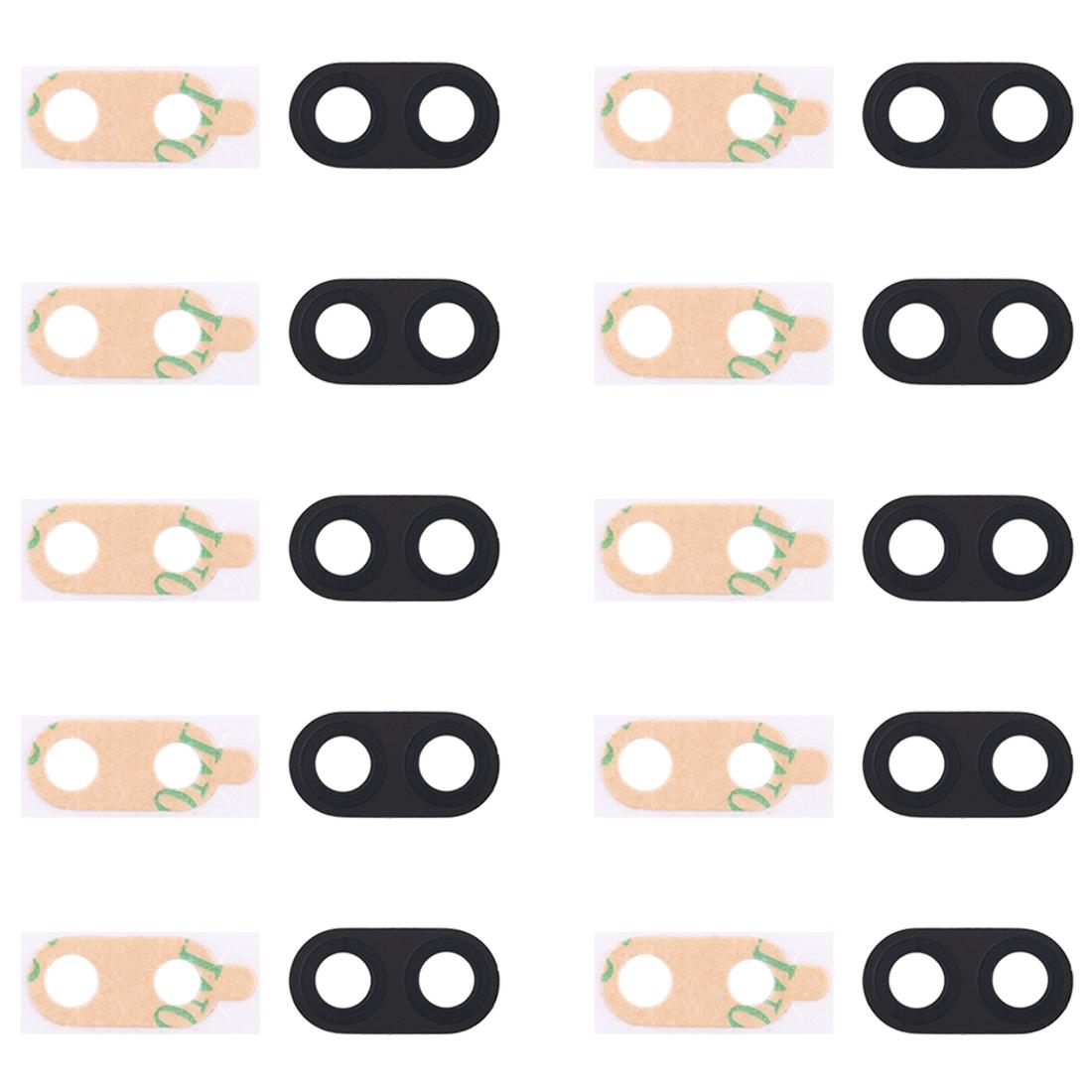 10 X Back Camera Lens Covers With Sticker For Galaxy C8 / C710 Black Mobile Phone Parts