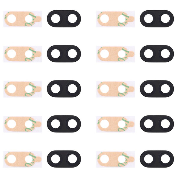 10 X Back Camera Lens Covers With Sticker For Galaxy C8 / C710 Black Mobile Phone Parts