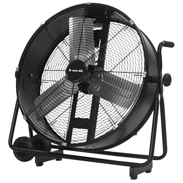 Baumr Ag Baumr Ag 24' 610Mm 260W Mobile Floor Drum Fan Tilting Large Commercial Heavy Duty Frame Eess Certified Portable Fans