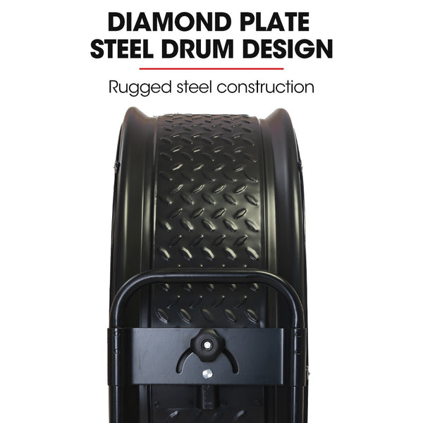 Baumr Ag 42' 1067Mm 660W Industrial Mobile Floor Drum Fan Belt Drive Tilting Large Commercial Heavy Duty Frame Eess Certified Portable Fans