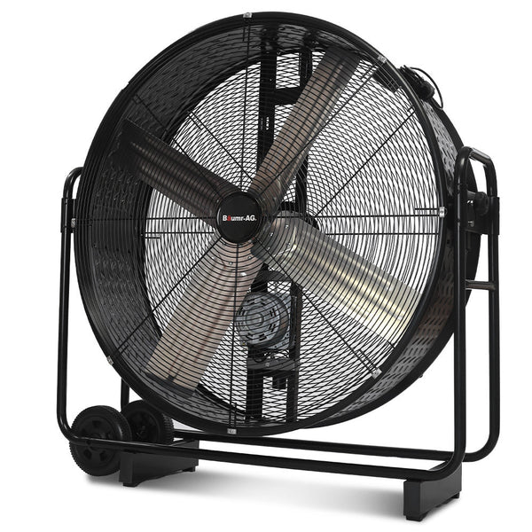 Baumr Ag Baumr Ag 42' 1067Mm 660W Mobile Floor Drum Fan Belt Drive Tilting Large Commercial Heavy Duty Frame Eess Certified Portable Fans
