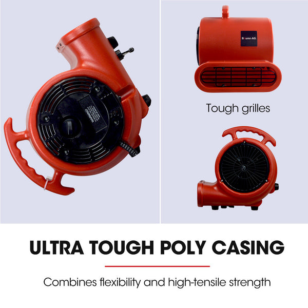 Baumr Ag Baumr Ag 3 Speed Carpet Dryer Air Mover Blower Fan 700Cfm Sealed Copper Motor Poly Housing Blowers Air Movers & Dryers