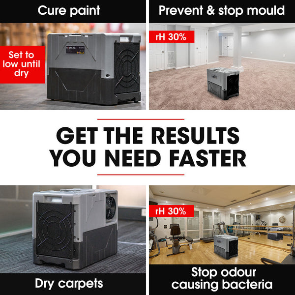 Baumr Ag 50L/Day Commercial Air Dehumidifier For Mould Portable Stackable Lcd Display Wheels Dehumidifiers