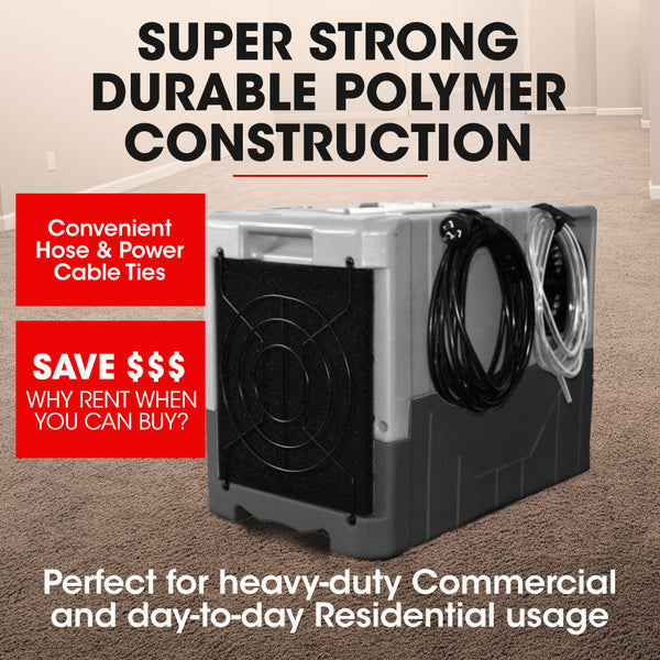 Baumr Ag 50L/Day Commercial Air Dehumidifier For Mould Portable Stackable Lcd Display Wheels Dehumidifiers