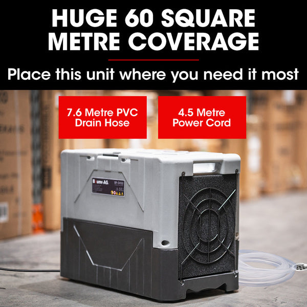 Baumr Ag Baumr Ag 50L/Day Commercial Air Dehumidifier For Mould Portable Stackable Lcd Display Wheels Dehumidifiers