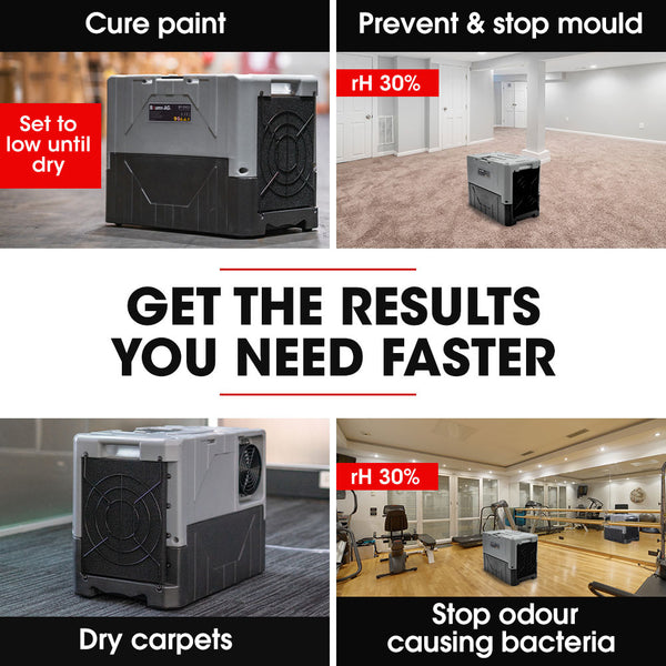 Baumr Ag Baumr Ag 50L/Day Commercial Air Dehumidifier For Mould Portable Stackable Lcd Display Wheels Dehumidifiers