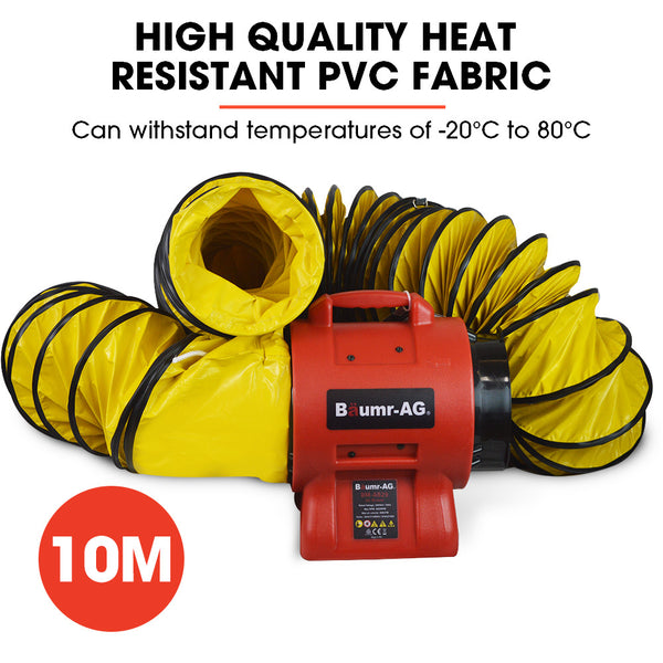 Baumr Ag Baumr Ag Baumrag 200 Millimeter 8 Inch Portable Axial Air Mover Blower Fan With 10 Meter Ventilation Blowers Air Movers & Dryers