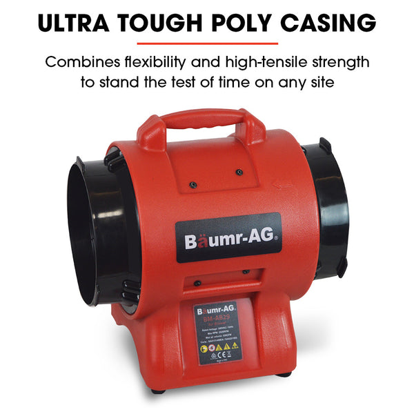 Baumr Ag Baumr Ag 300Mm (12 Inch) Portable Air Blower Mover Axial Ventilation Extraction Fan Exhaust Fans & Ventilators