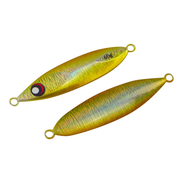 Finesse Slow Pitch Flutter Jig 60Gm Gold Flash 2 Pack Baits & Lures
