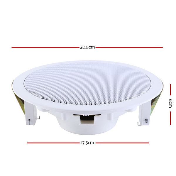 2 X 6" In Ceiling Speakers Home 80W Theatre Stereo Outdoor Multi Room Audio Docks & Mini Speakers