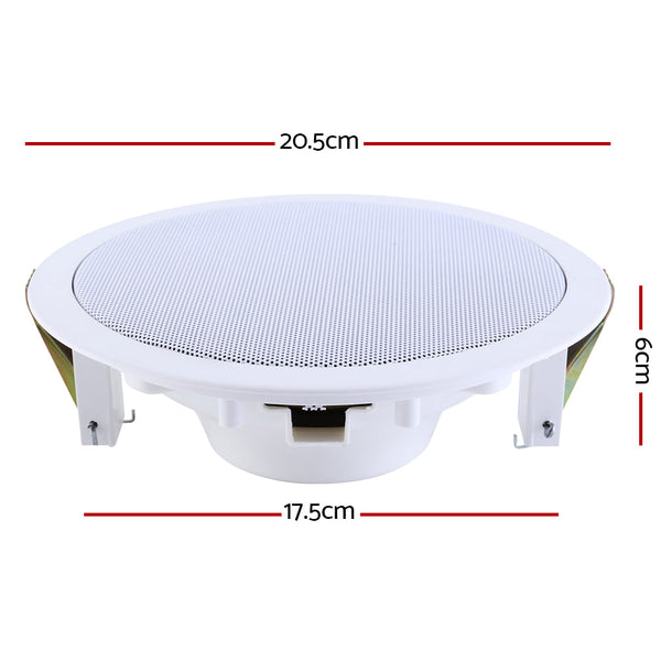 Giantz 6 Inch Ceiling Speakers In Wall Speaker Home Audio Stereos Tweeter 8Pcs Audio Docks & Mini Speakers