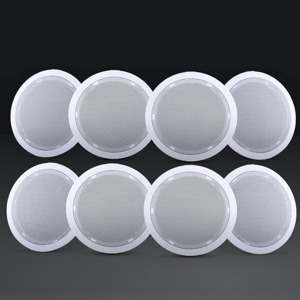Giantz 6 Inch Ceiling Speakers In Wall Speaker Home Audio Stereos Tweeter 8Pcs Audio Docks & Mini Speakers