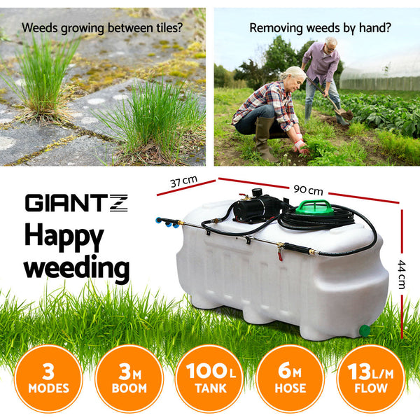 Giantz Weed Sprayer 100L 3M Boom Garden Weed Sprayers